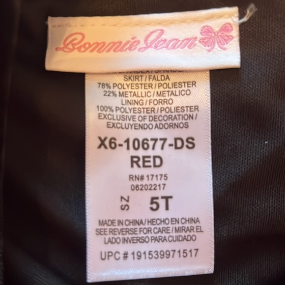 NWT Bonnie Jean Plaid Velvet Bow Dress - Picture 5 of 10